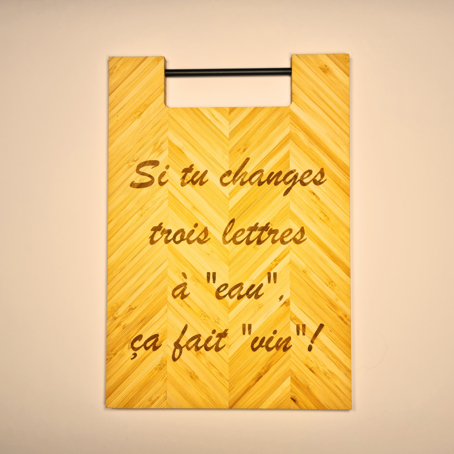 Grande planche "Si tu changes trois lettres à "eau" ça fait "vin" !