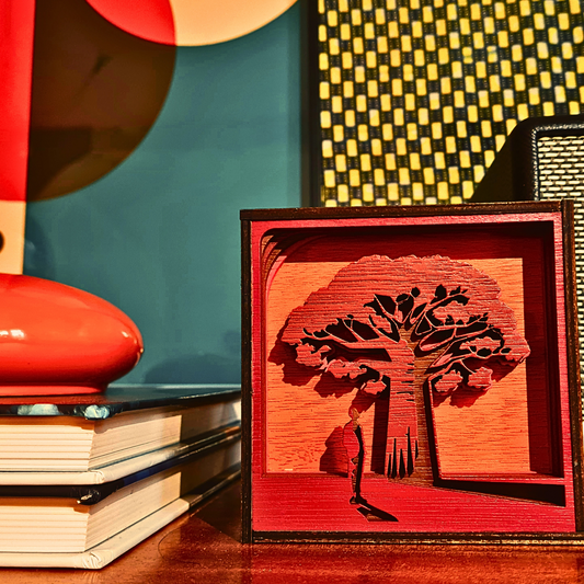 Cadre Baobab rouge à poser
