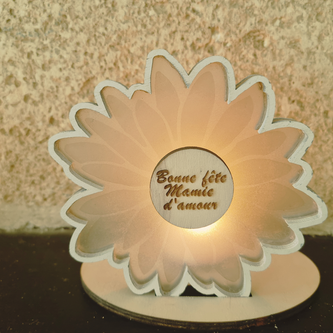Lampe fleur personnalisée