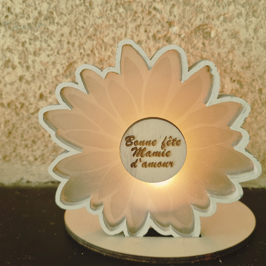 Lampe fleur personnalisée