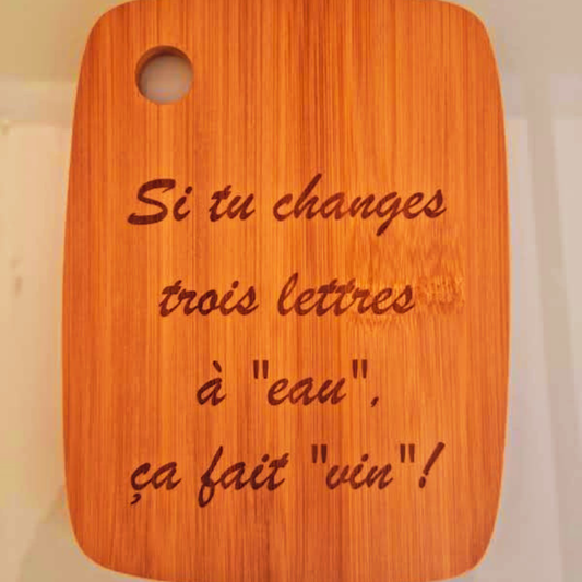 Plnache "Si tu changes trois lettres à eau ça fait vin"