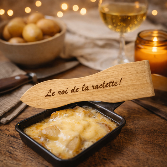 Spatule à raclette "Le roi de la raclette !"