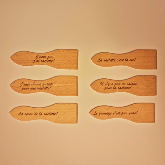 Lot de 6 spatules à raclette